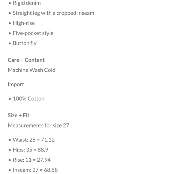 ✨LAST1 sz26 Levi’s Altered straight high Crop jean - Picture 8 of 8